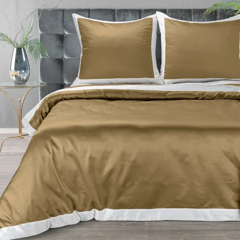 KOMPLET POŚCIELI LAURA 220 X 200 CM ZŁOCISTY KOMPLET POŚCIELI LAURA 220 X 200 CM ZŁOCISTY