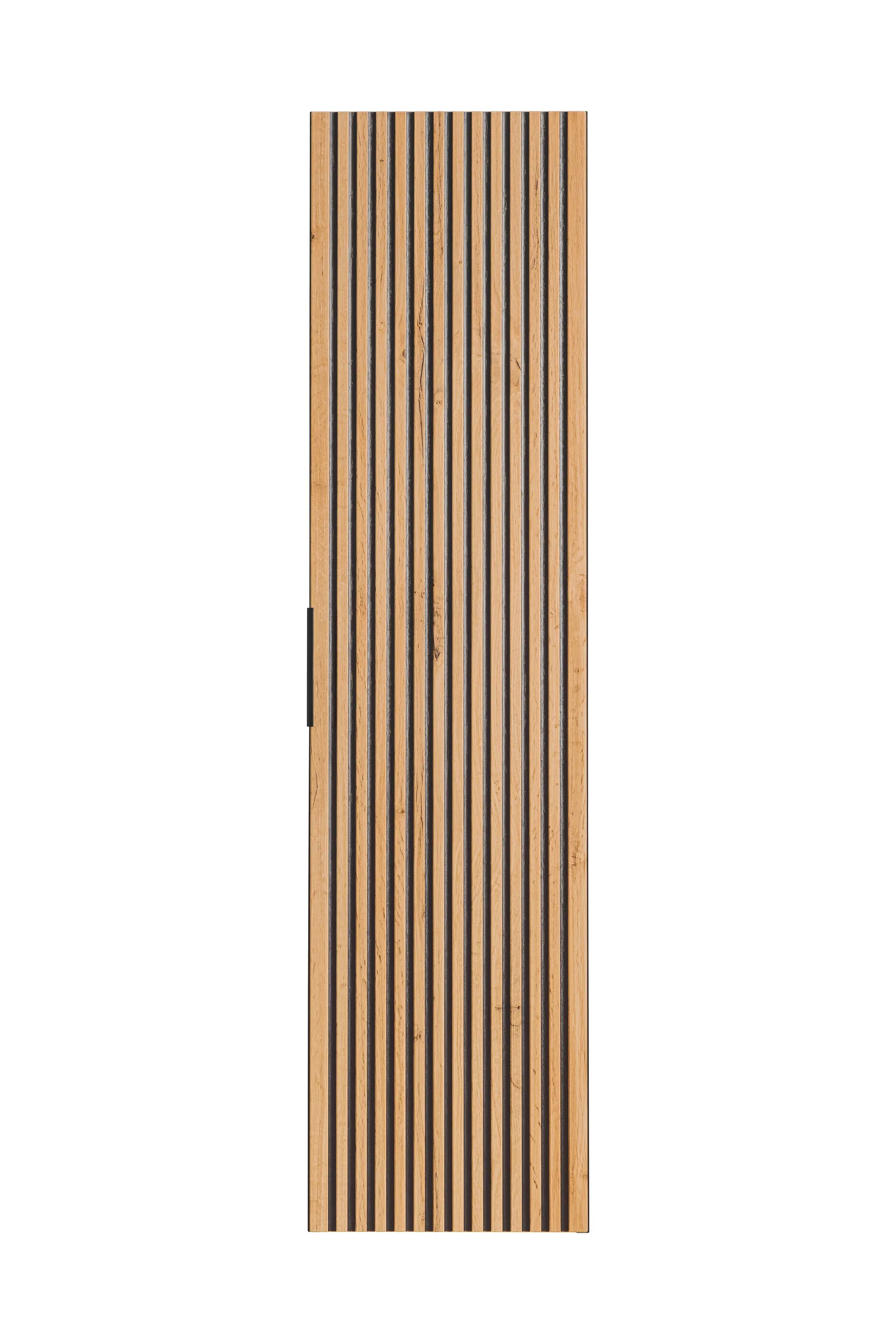 Słupek wysoki 1-drzwiowy XILO szary, dąb wotan 140x35x25cm - XILO_BLACK_WOTAN_80-01-D-1D