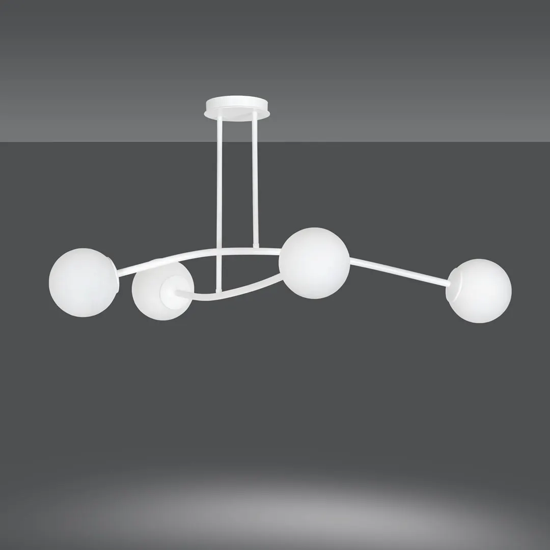 Lampa wisząca HALLDOR 4 biała