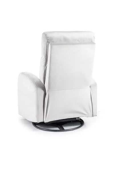 Fotel rozkładany z funkcją bujania VELVET aksamitny jasnoszary 03 - OLIMPVJSZ