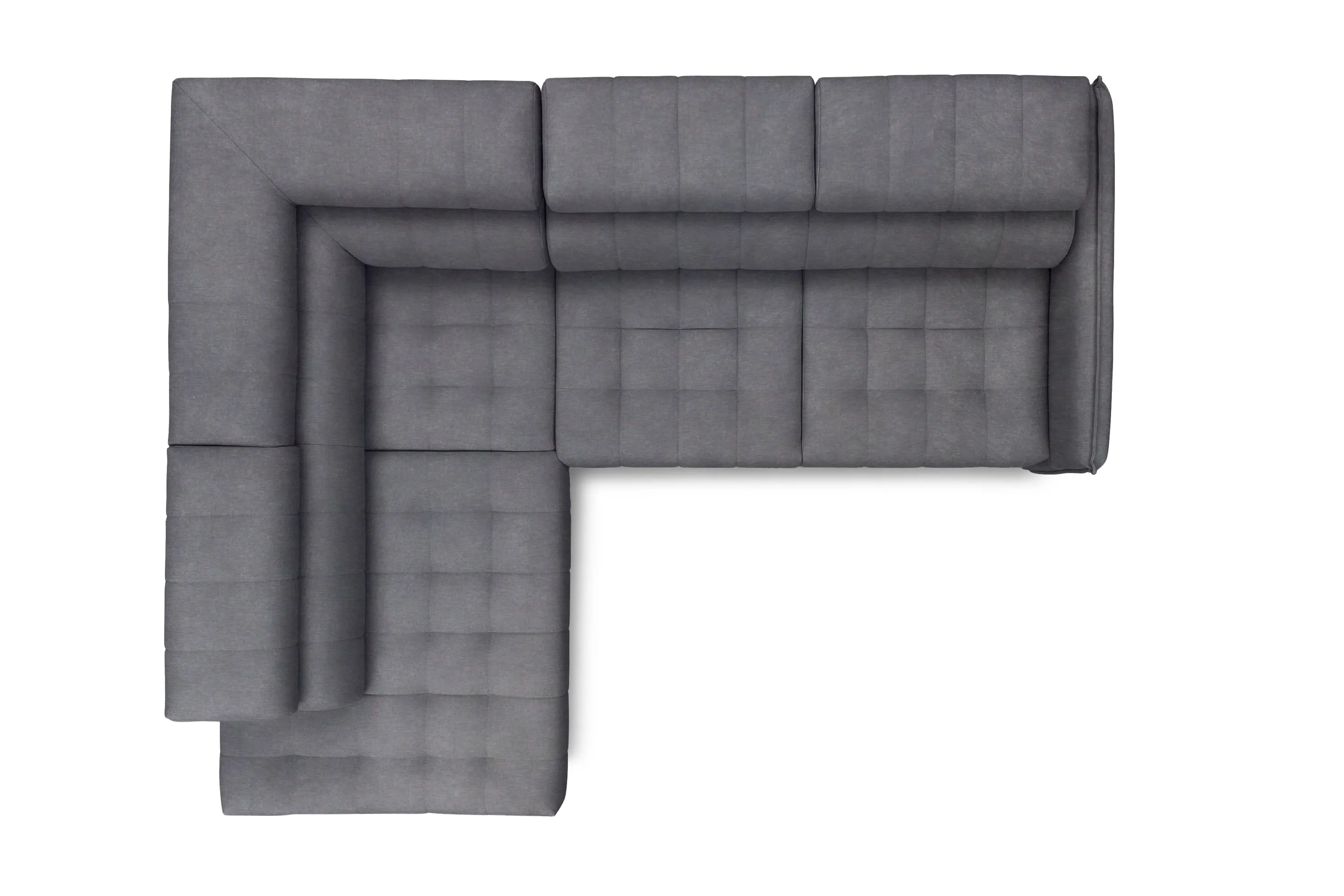 Narożnik rozkładany lewostronny ELARIAS (Cloud 82) 250x200 cm regulowane zagłówki i podłokietniki szary - B_162010