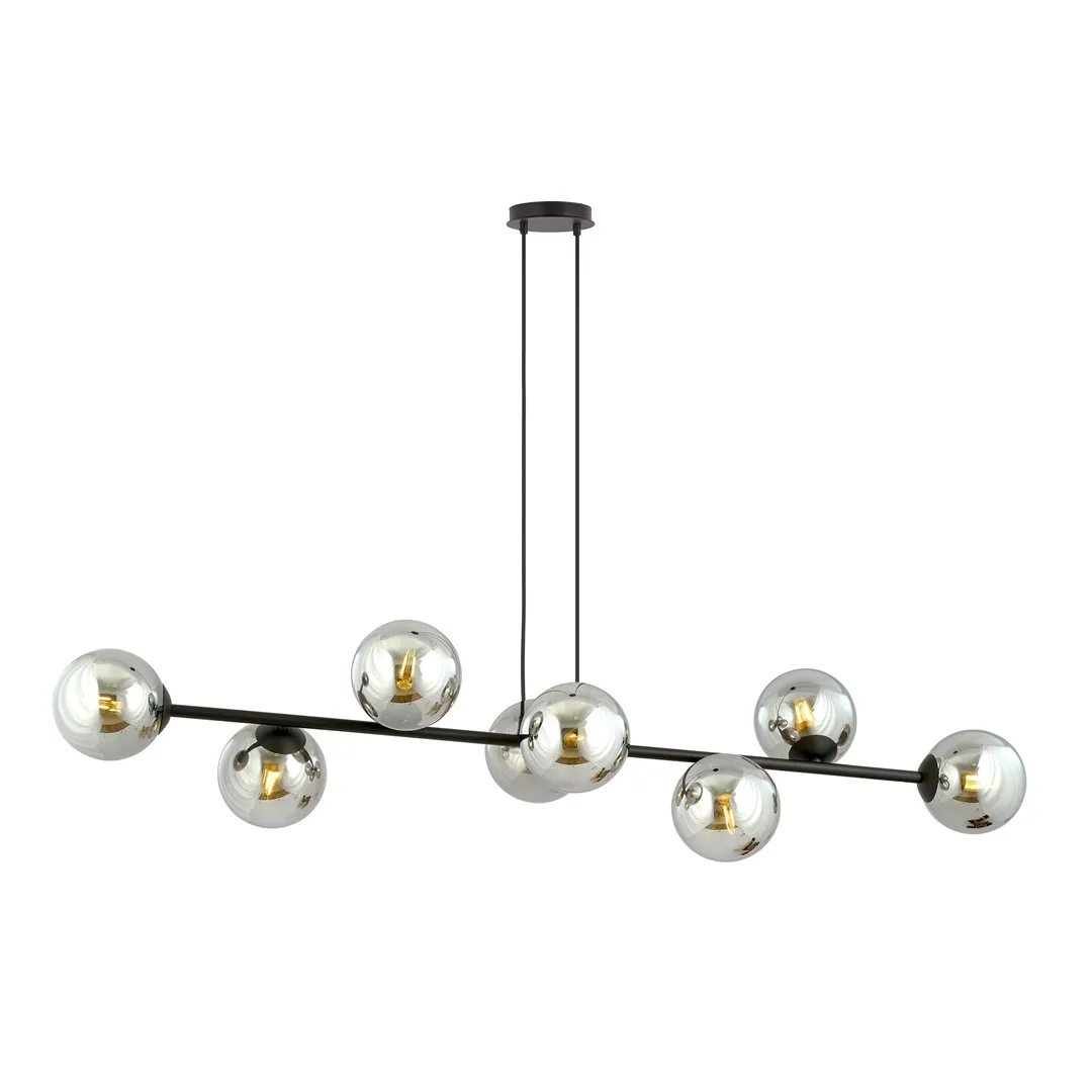 Lampa wisząca ROSSI 8 czarny grafitowy
