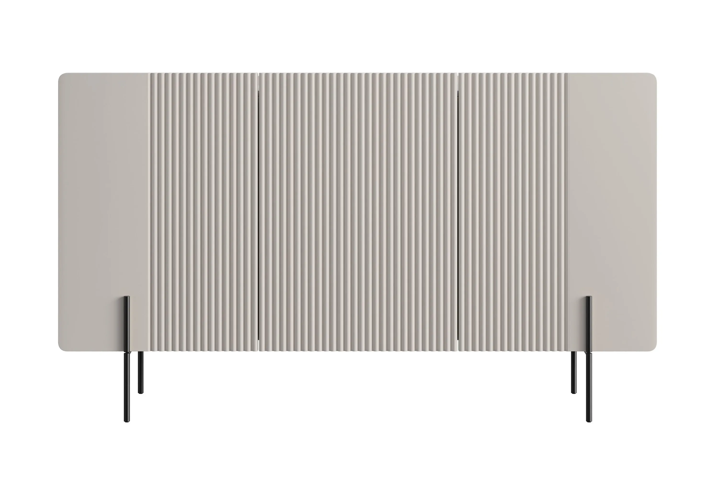 Komoda 3-drzwiowa MALMI 150cm - kaszmirowa czarne nogi - B_167023