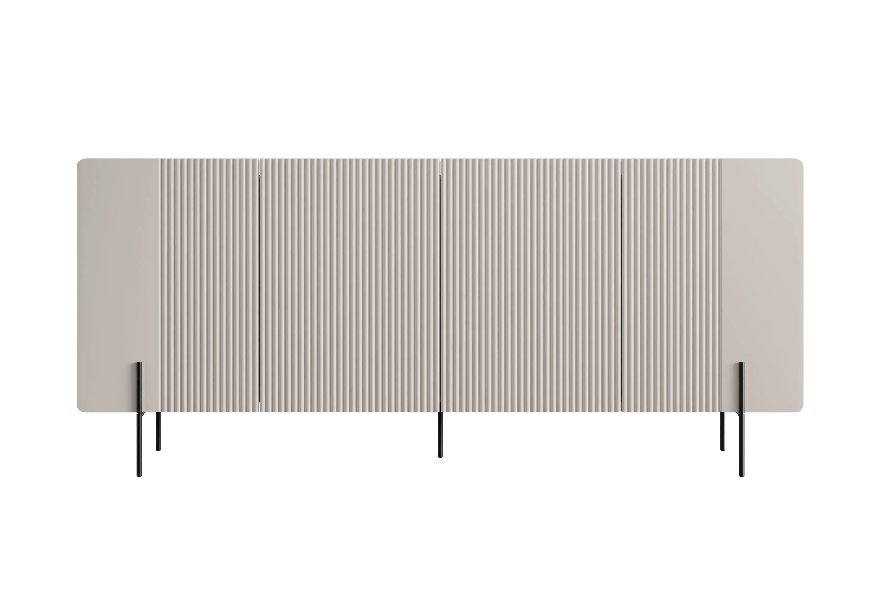 Komoda 4-drzwiowa MALMI 200cm - kaszmirowa - czarne nogi - B_167018