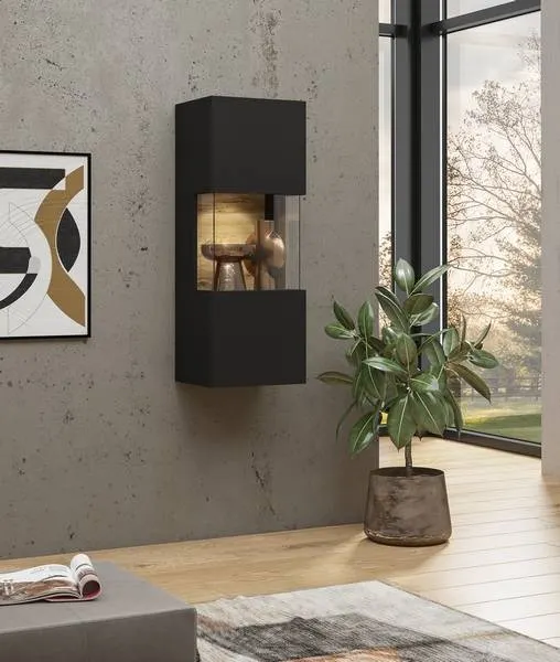 Witryna AVA 07 wisząca biała dąb wotan 95x36x30cm — zdjęcie 4