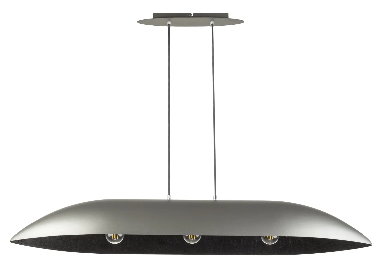 Lampa wisząca GONDOLA L srebrno-czarna
