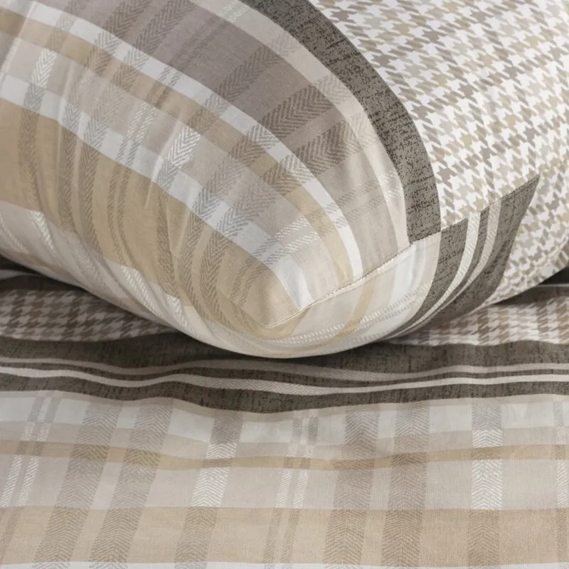 KOMPLET POŚCIELI REN 220X200 CM, 2 SZT. 70X80 CM BEŻOWY WZÓR - EU_432333