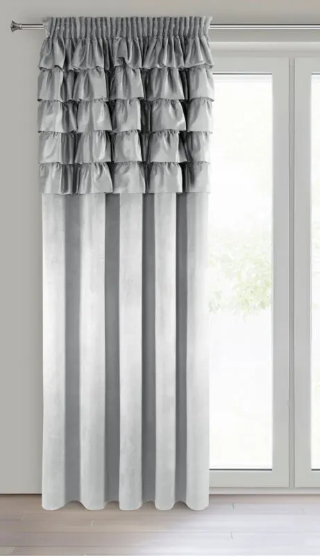 ZASŁONA GOTOWA AURA NA TAŚMIE 140 X 270 CM SREBRNY - EU_454071