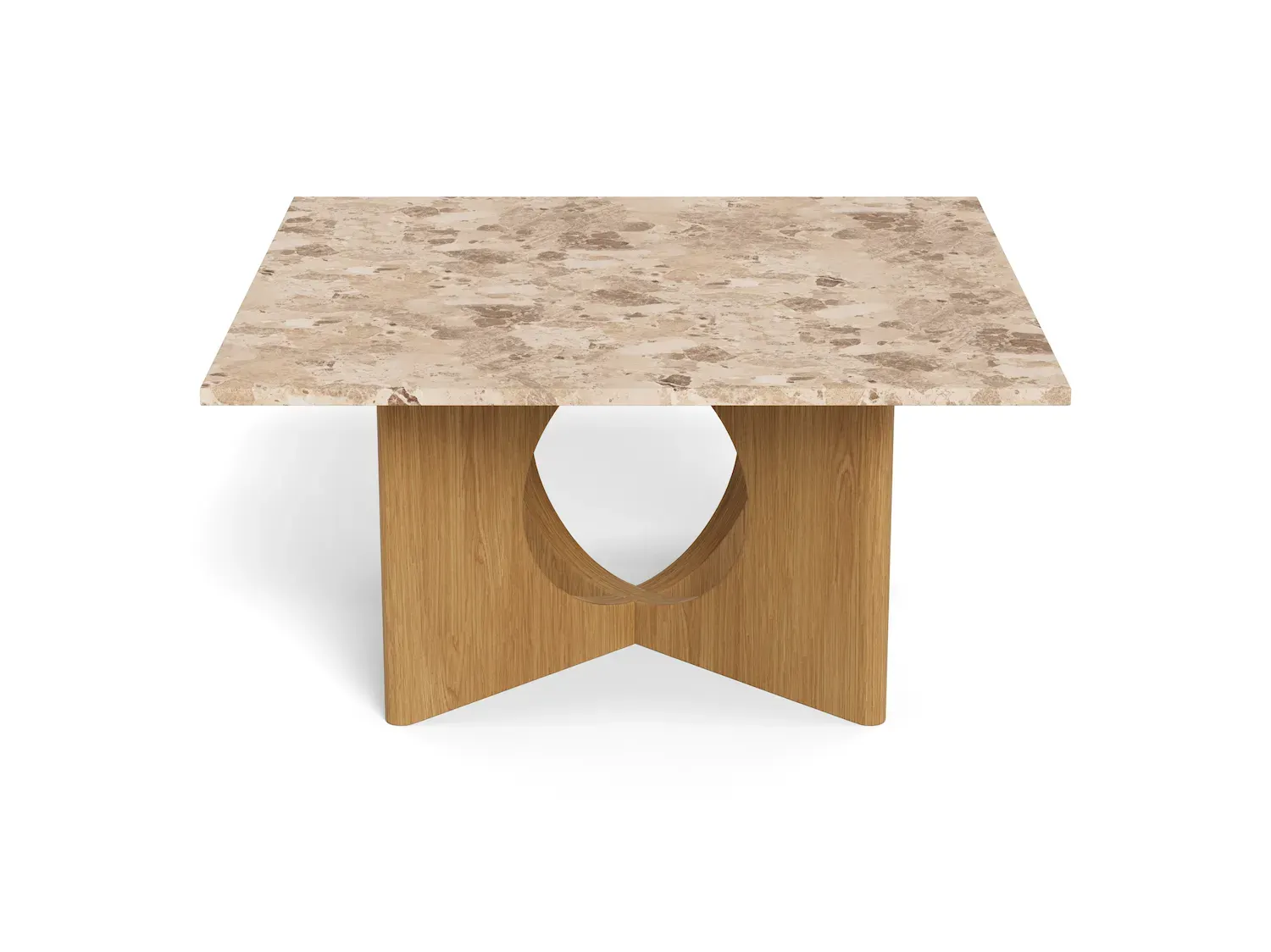Stolik kawowy FOLEY 80 cm latte mat dąb - H000025791