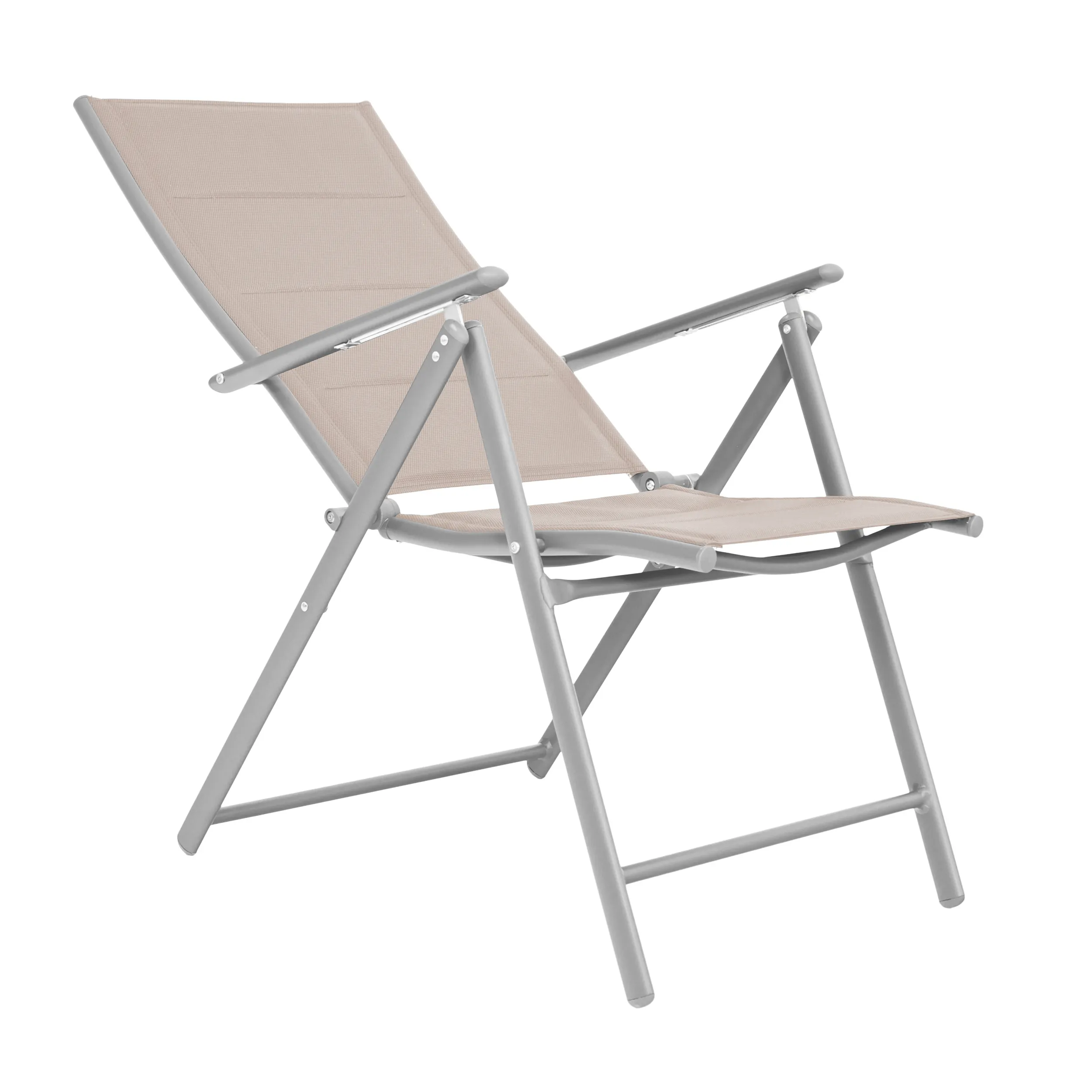 Zestaw Mebli Luxury stół 180x90cm + 8 składanych krzeseł beżowo-srebrny - DLG_95604