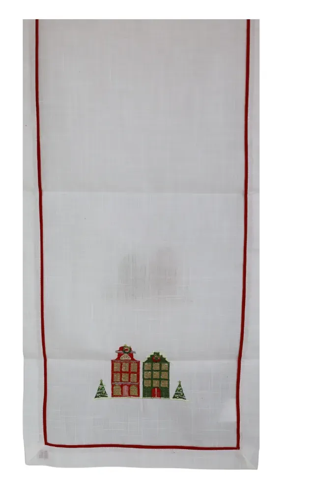 Bieżnik W DOMKI 40x140 cm biały