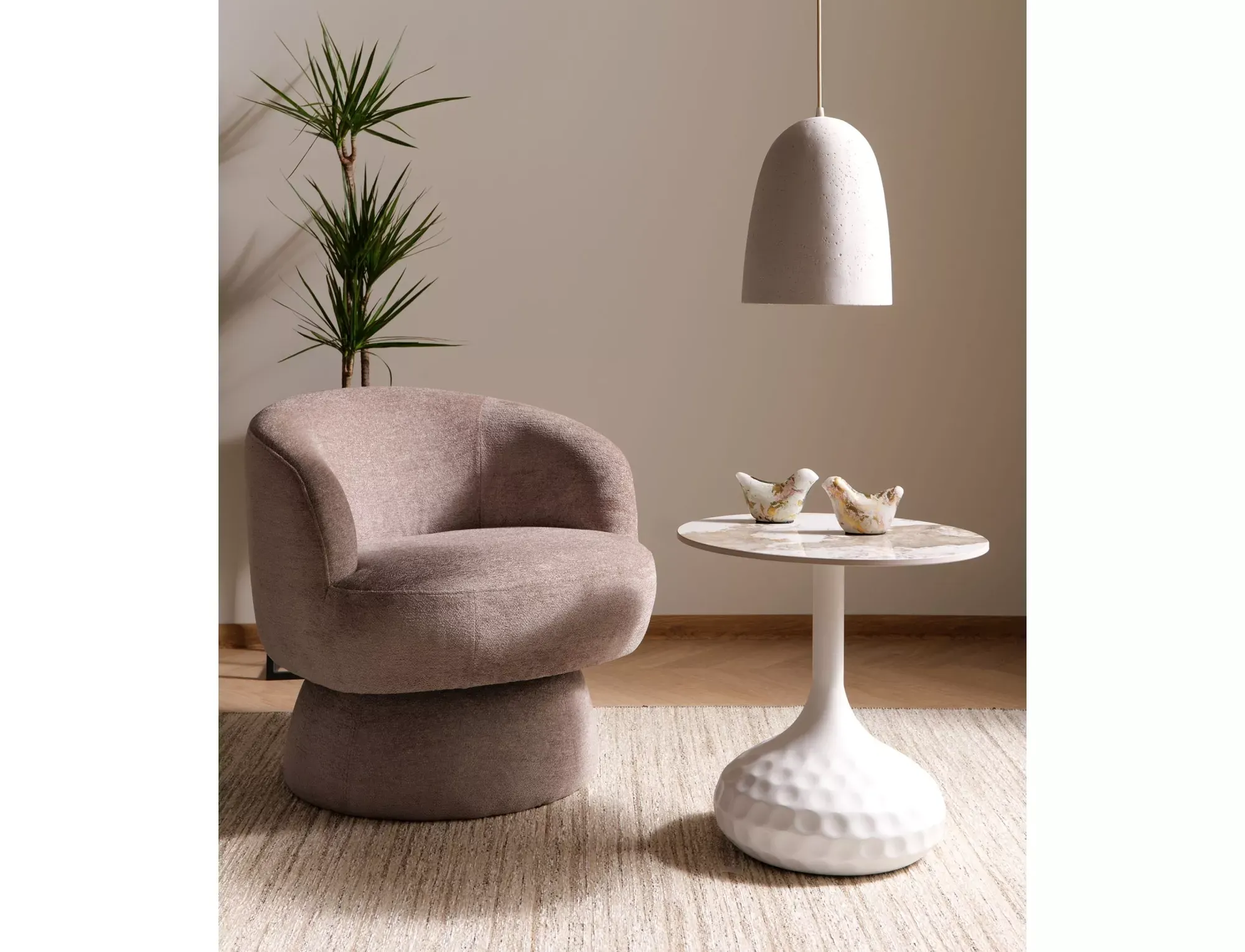 Ława okrągła SALO B 50 cm biała - SALOBB