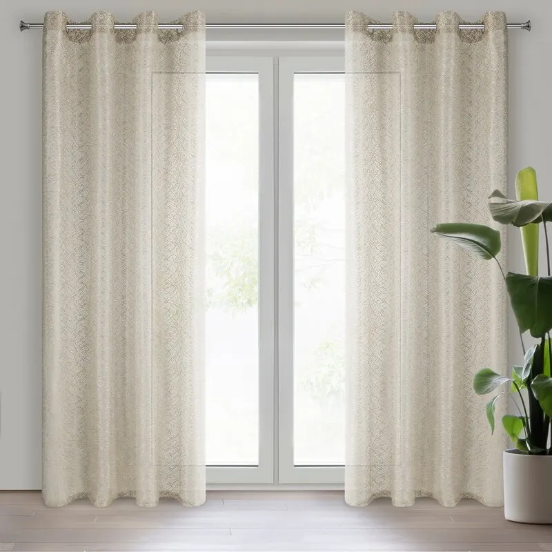 FIRANA GOTOWA AMANDA 140X250 CM BEŻOWY FIRANA GOTOWA AMANDA 140X250 CM BEŻOWY