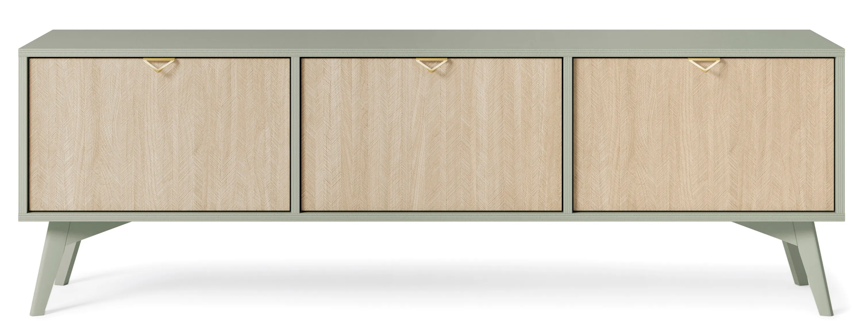 Szafka RTV 3-drzwiowa FOREST Eukaliptus, Jodełka - FOREST_RTV158_EUK