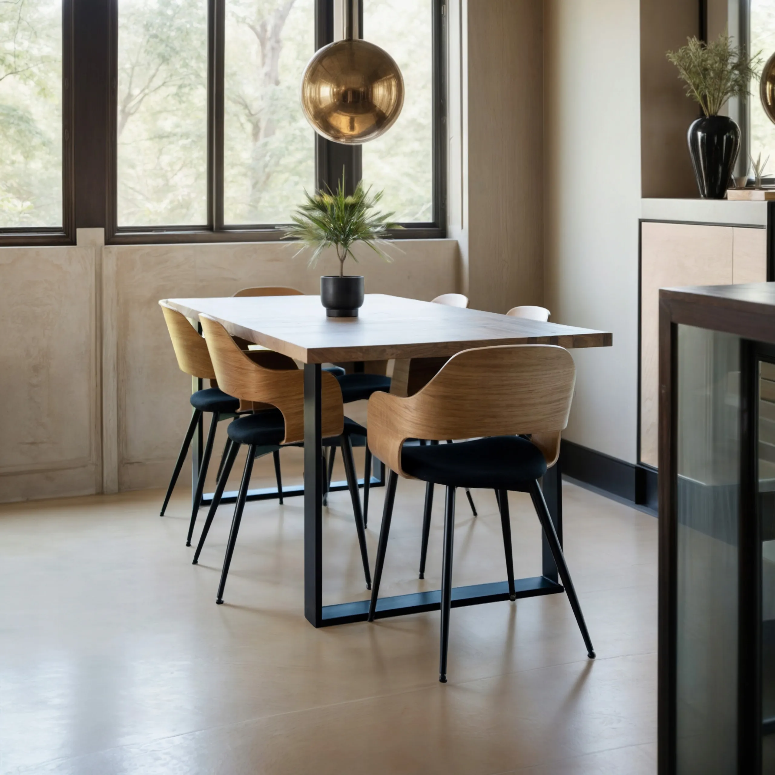 Nogi metalowe do stołu stelaż pod blat MATARO zestaw 2 szt. 72x72x8 czarne - LD_TZ000484