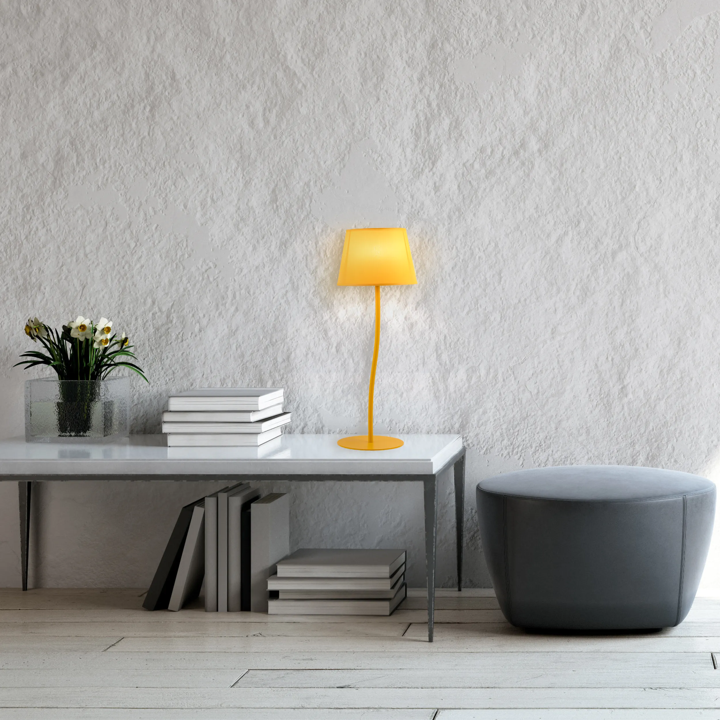 Lampka nocna NICOLA żółta 37x20cm - TK_6641