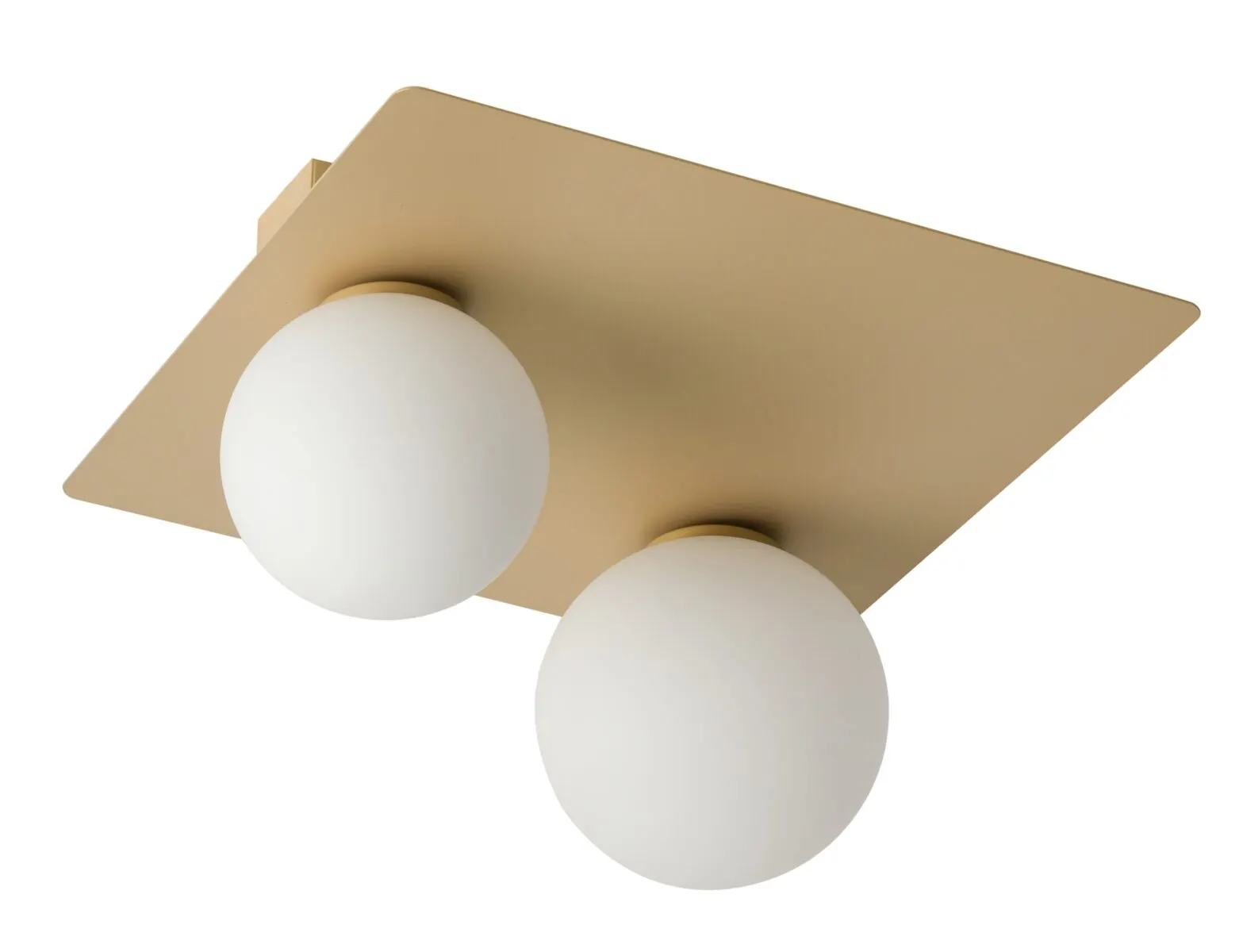 Lampa sufitowa/plafon ANDY prostokąt biało-złoty