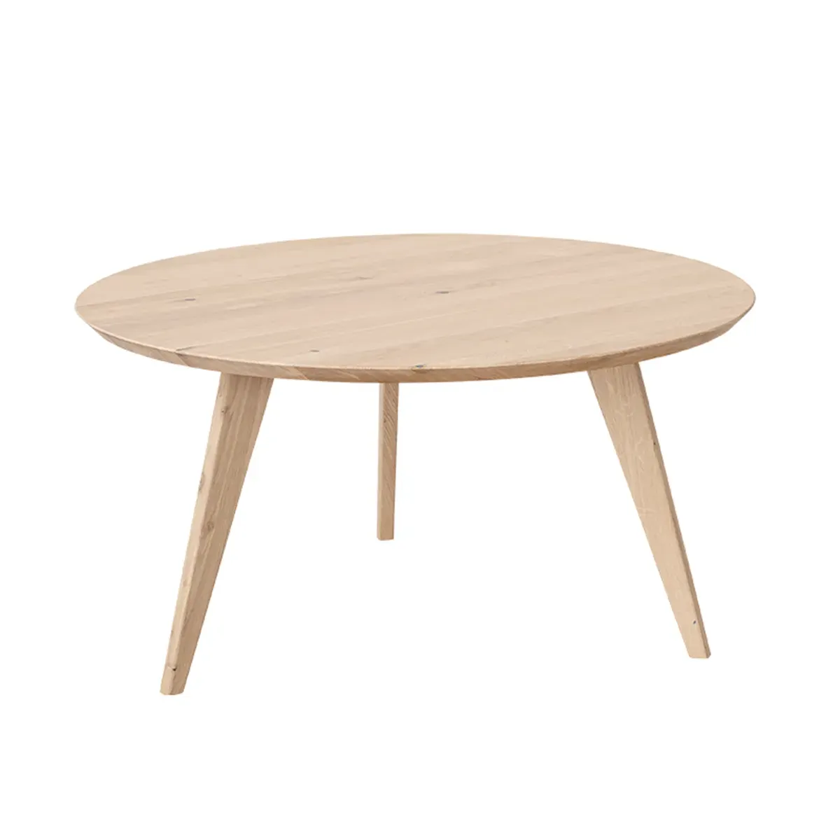Stolik kawowy okrągły ORBETELLO 90 cm dąb bielony olejowany