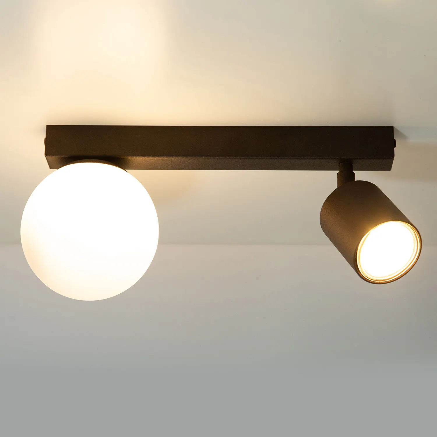 Plafon TAViRA 1+1 brązowy biały - SI_41315