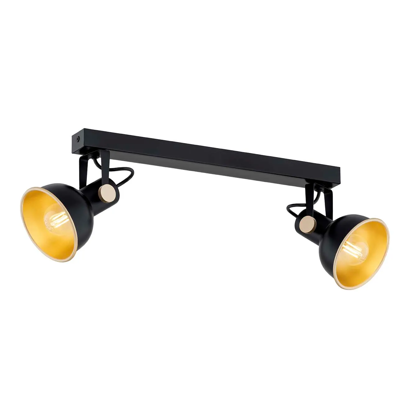 Plafon LENORA metalowy czarny ze złotymi elementami regulowany 54cm Plafon LENORA metalowy czarny ze złotymi elementami regulowany 54cm