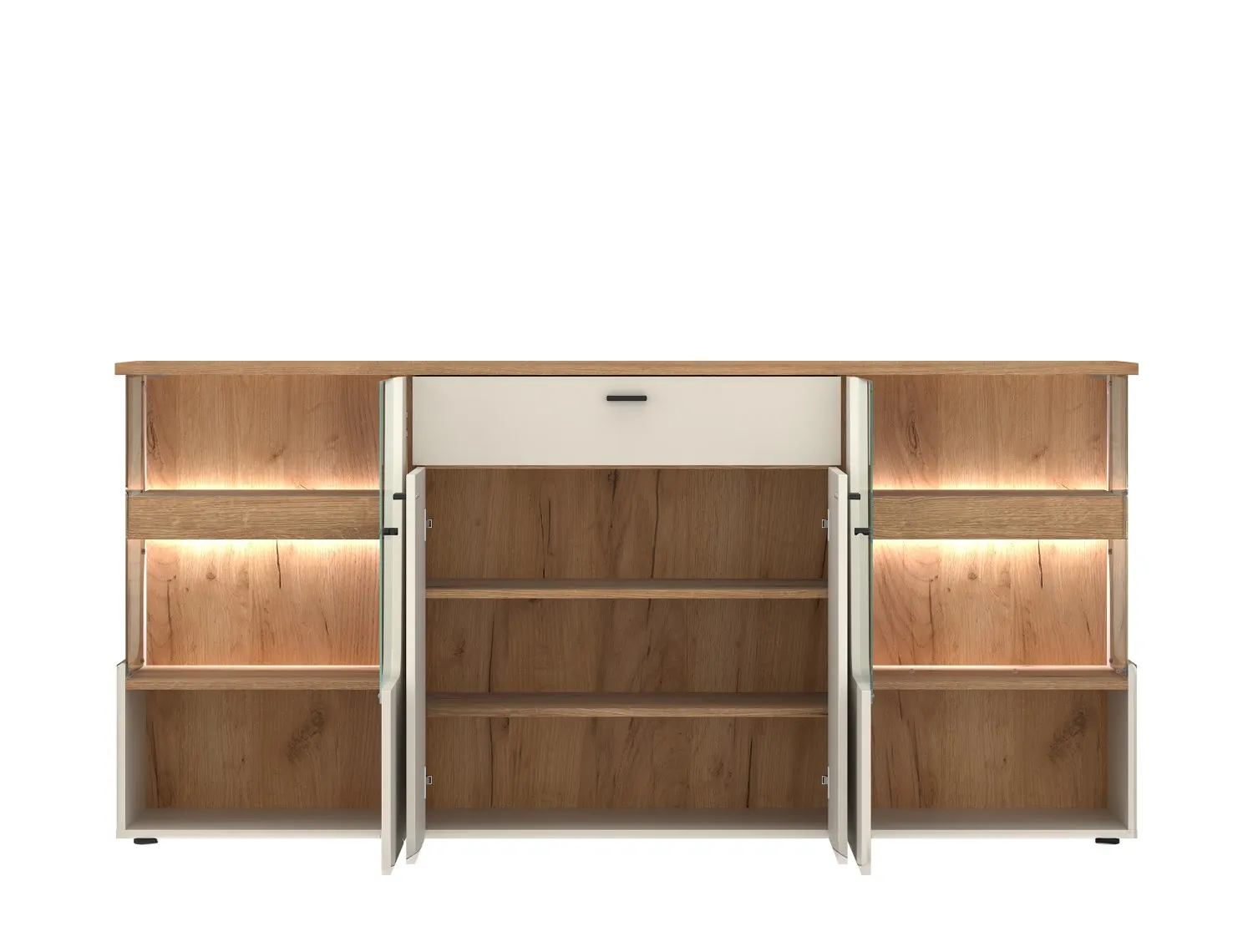 Komoda 4-drzwiowa z szufladą CUT OUT | CTUK02 | cashmere dąb coast evoke - 6000000019806