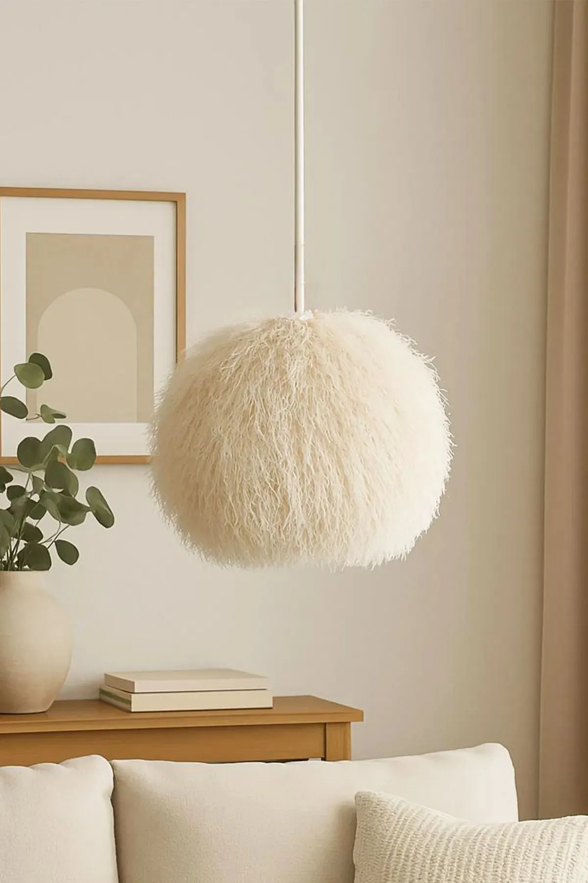 Żyrandol kulisty BK080 kremowy - ASI_687HMY2414