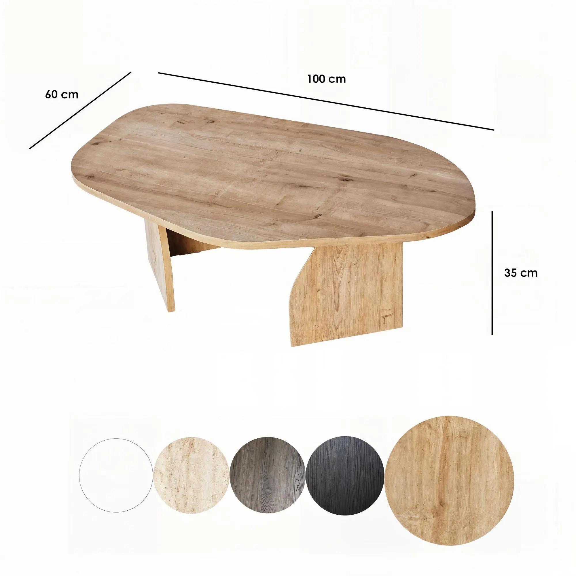 Stolik kawowy ROCK 60x100 dąb naturalny - ASI_552NOS2570