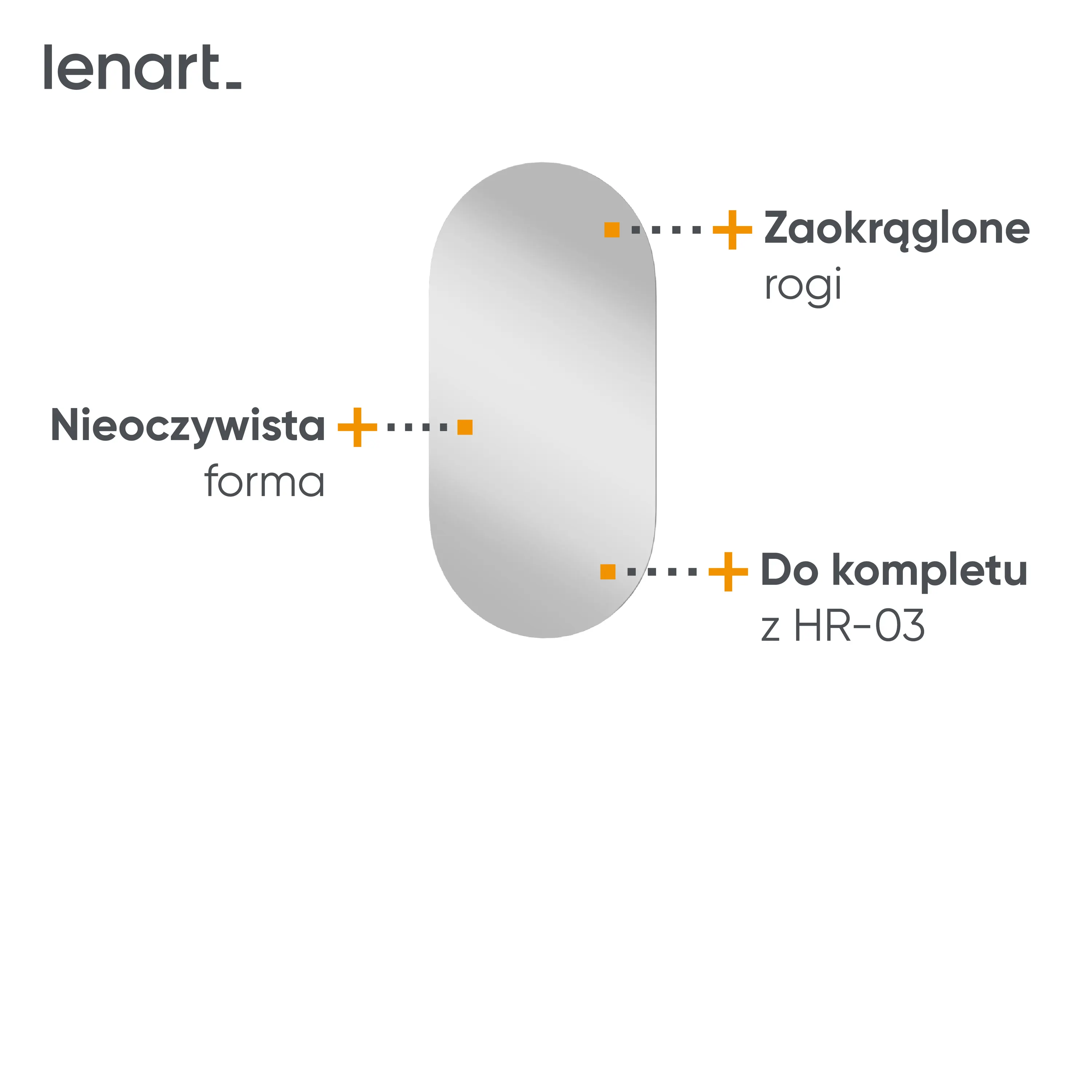 Lustro owalne Harmony HR-04 kaszmir - HR4KT