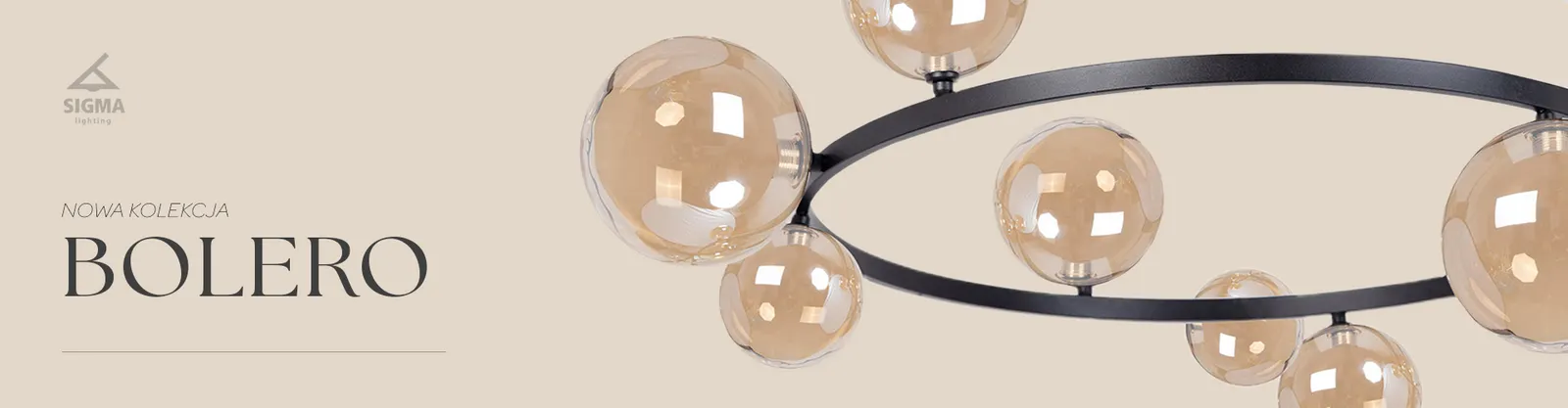 Lampa wisząca BOLERO 6 klosz bursztyn - SI_41322