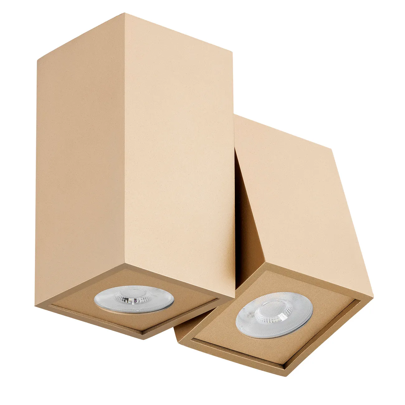 Plafon MORTIMER drewniany podwójny złoty - 7175