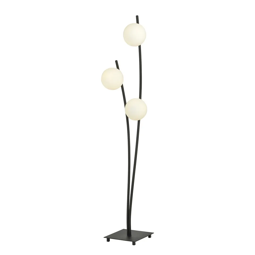 Lampa stojąca HUNTER LP3 czarny biały