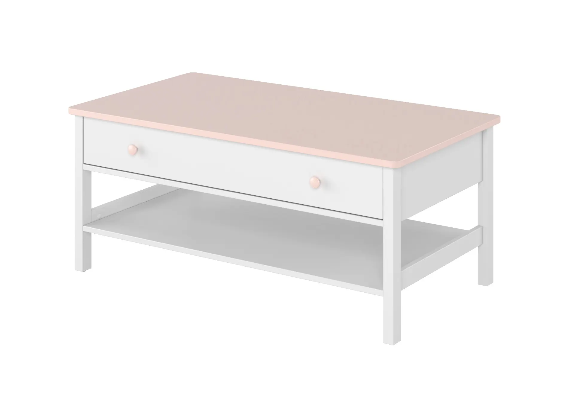 Stolik LUNA LN-15 biało-różowy - LN15BR