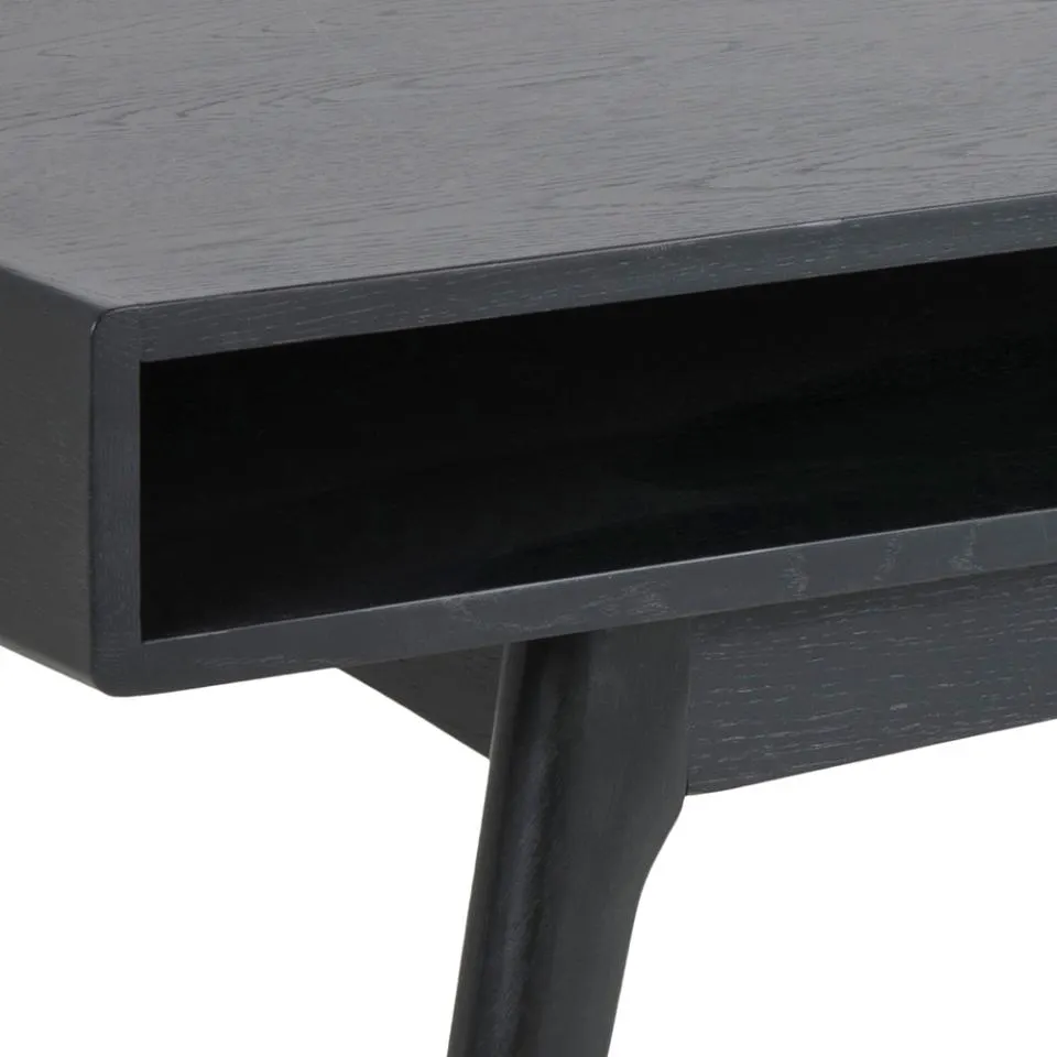 Stolik kawowy z półką AVERNA 130x70x50 cm Czarny — zdjęcie 3