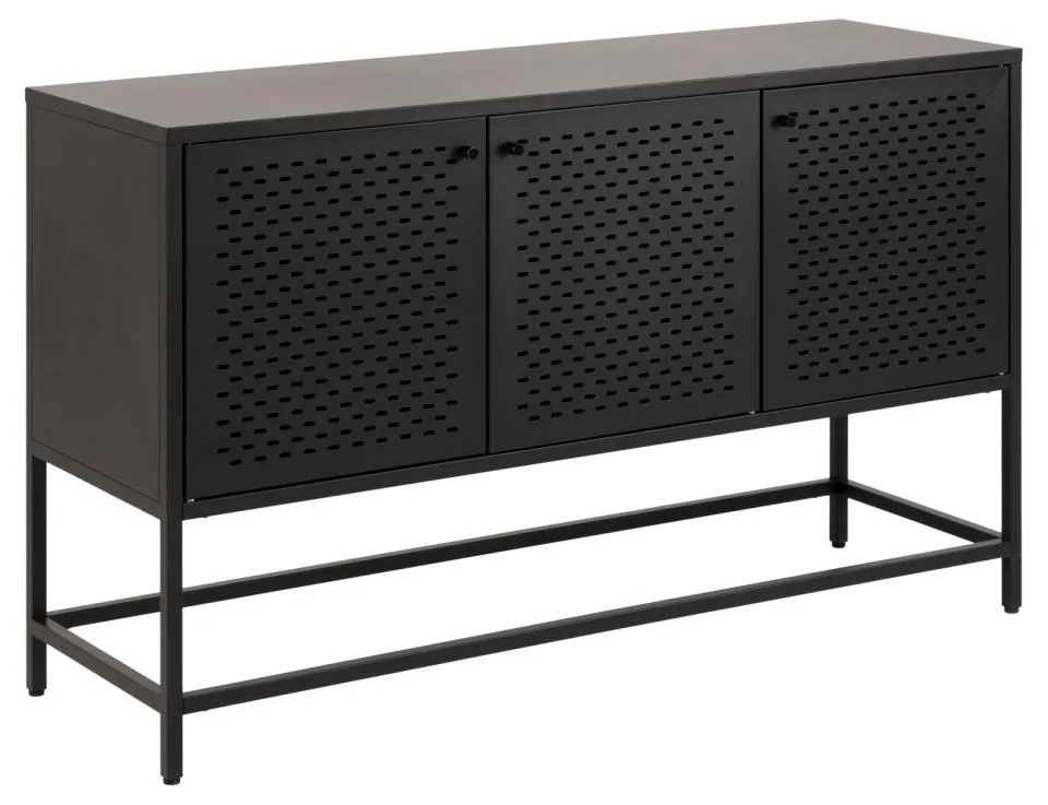 Komoda 3-drzwiowa ROMA 125x40x75 Czarny — zdjęcie 2