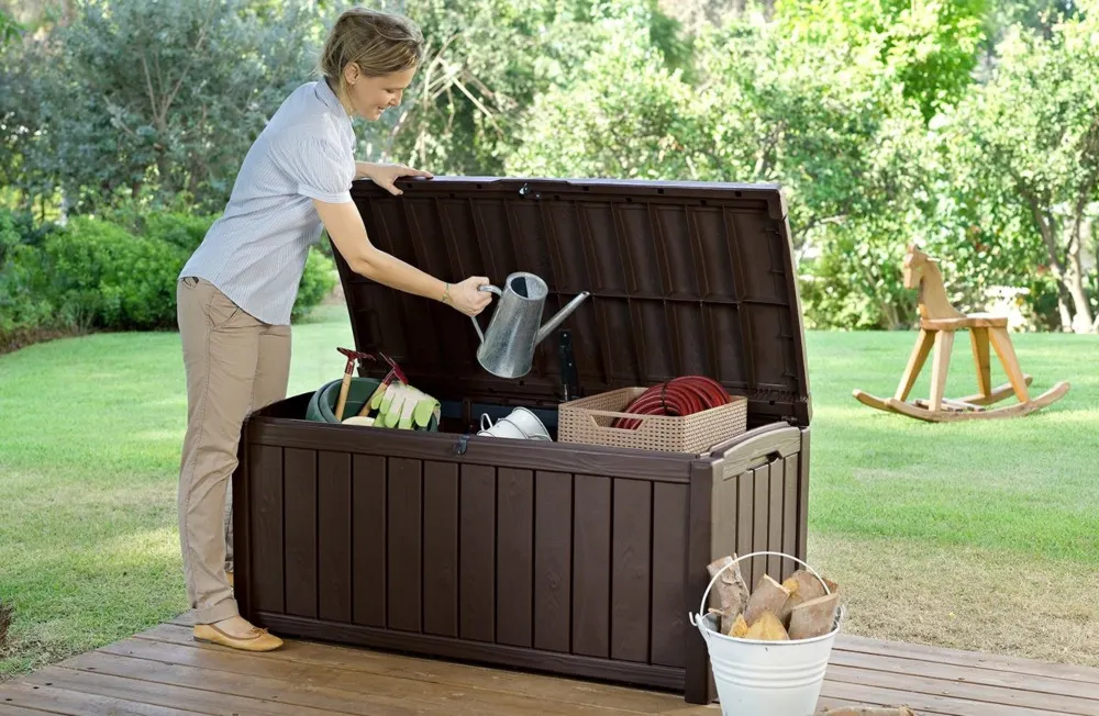 Skrzynia ogrodowa GLENWOOD BOX 390L Brązowy SZ128 G65 W61 - FG001087