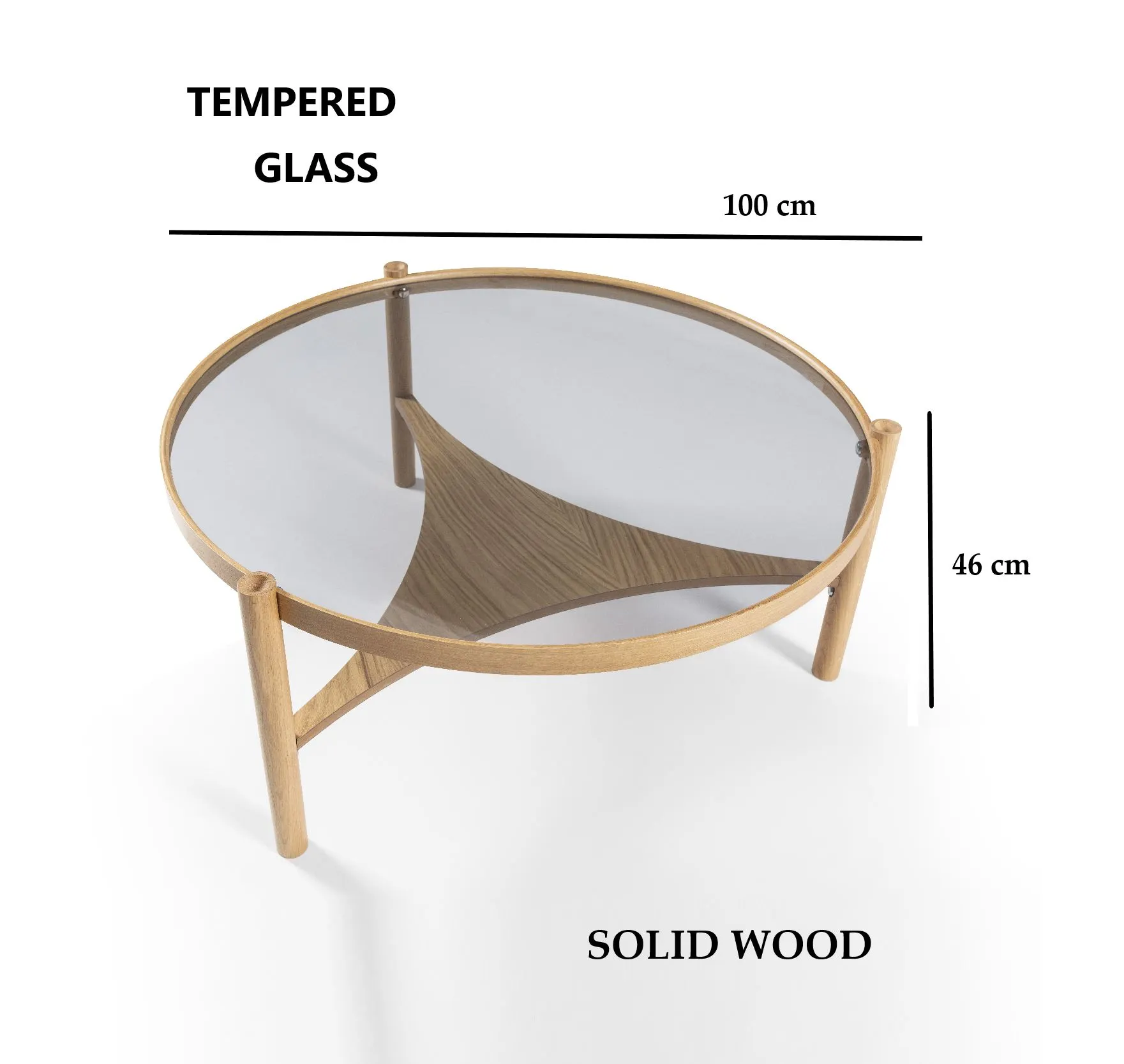Stolik kawowy CLOVER 100x100 cm szary dąb - ASI_643MRL1111