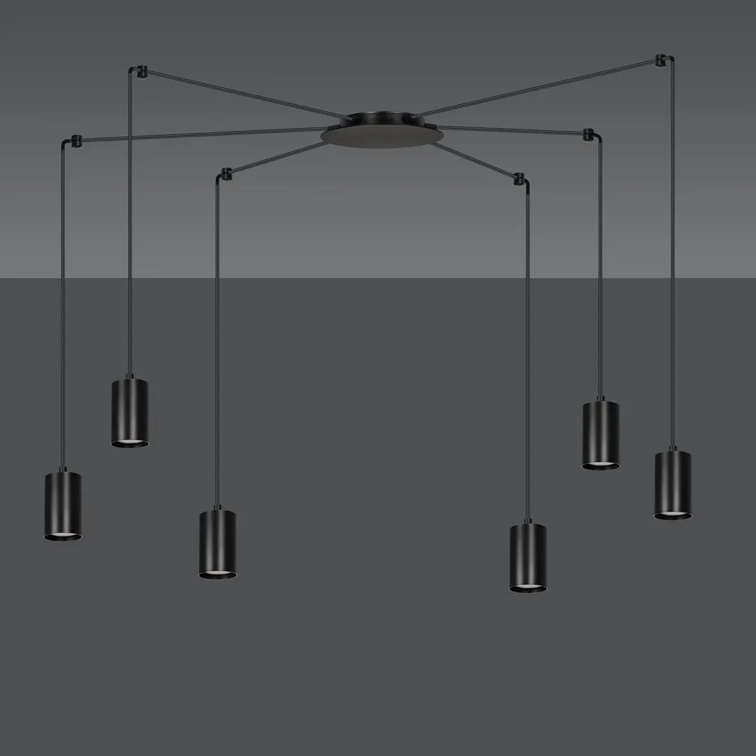 Lampa wisząca TRAKER Czarny 524/6 - 524/6