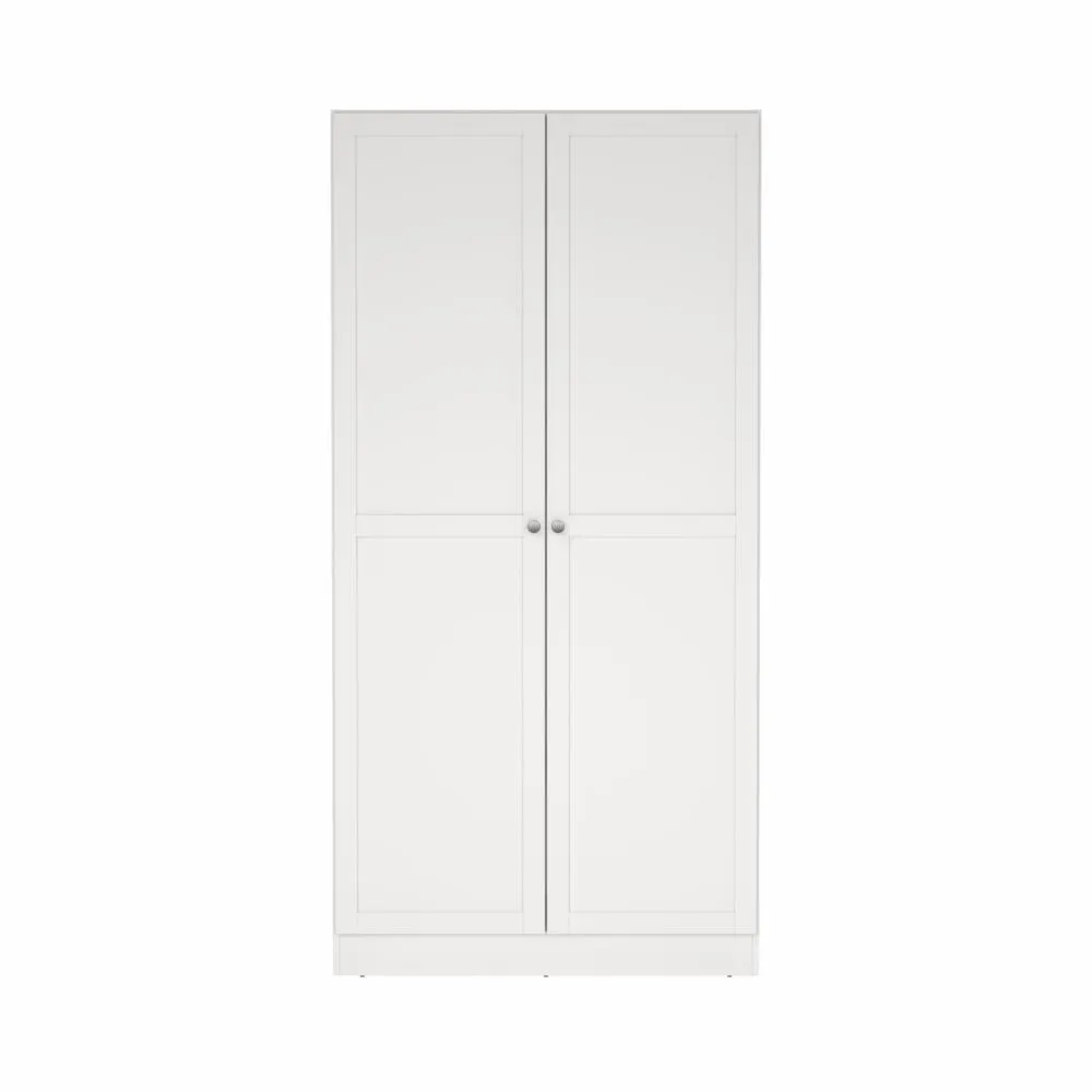 Szafa 2-drzwiowa BILLUND 99 cm biała - TV_680544949