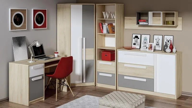 Półka kwadratowa DROP 18W szara platyna 30x32 cm - 1DROP18W-19W-001