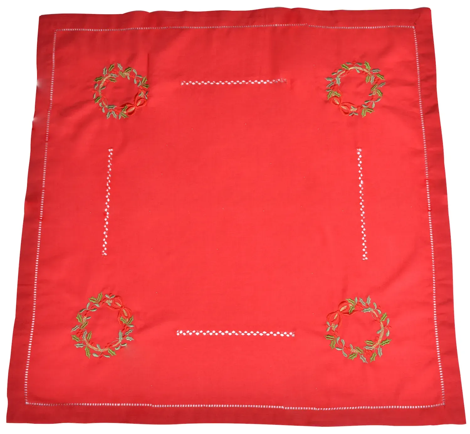 Obrus świąteczny z wieńcem 140x180 czerwony Obrus świąteczny z wieńcem 140x180 czerwony