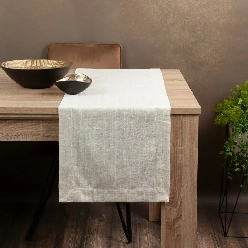 OBRUS ZOJA 40 X 200 CM BIAŁY - EU_393559