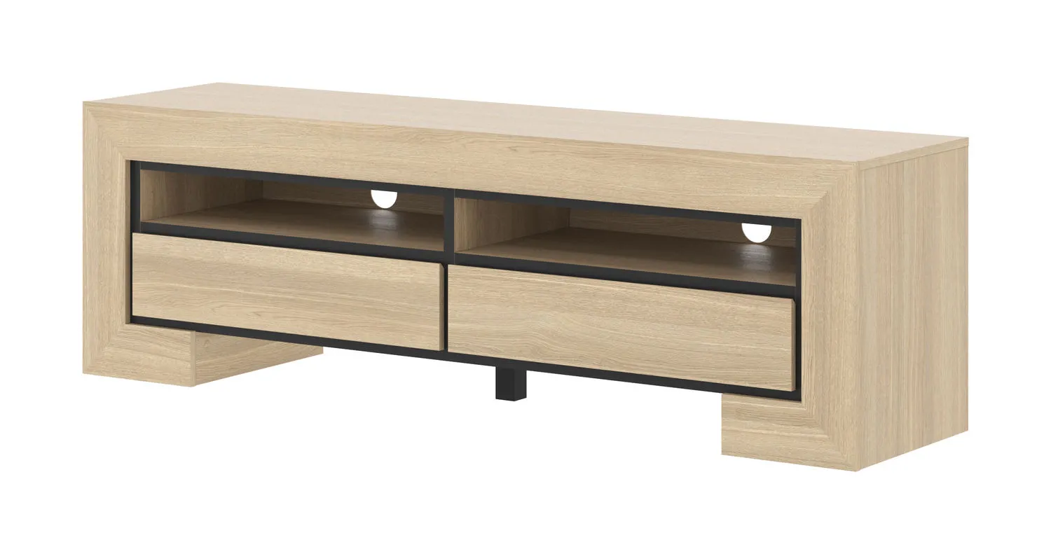 Komoda RTV z szufladami CUBA II 160 cm dąb samdal Meble, Kredens, Szafka, Szuflada, Tabela