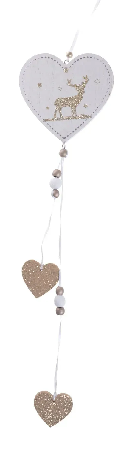 Zawieszka drewniana SERCE biała Zawieszka drewniana SERCE biała
