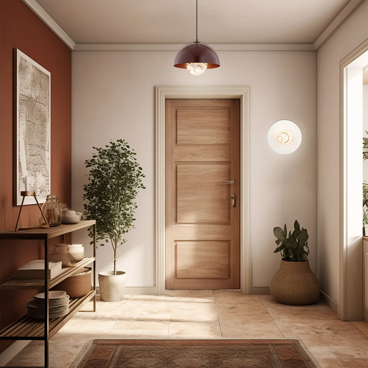 Lampa wisząca PIAVA czekoladowo brązowa biało-brązowy marmur na czarnym przewodzie 144x27cm - 8444