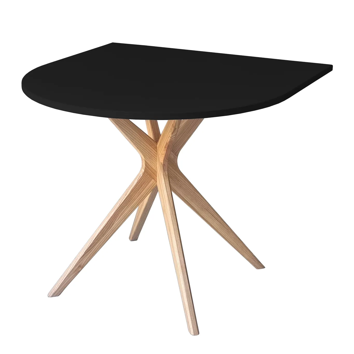 Stół półowalny JUBI Racetrack 90x90cm czarny