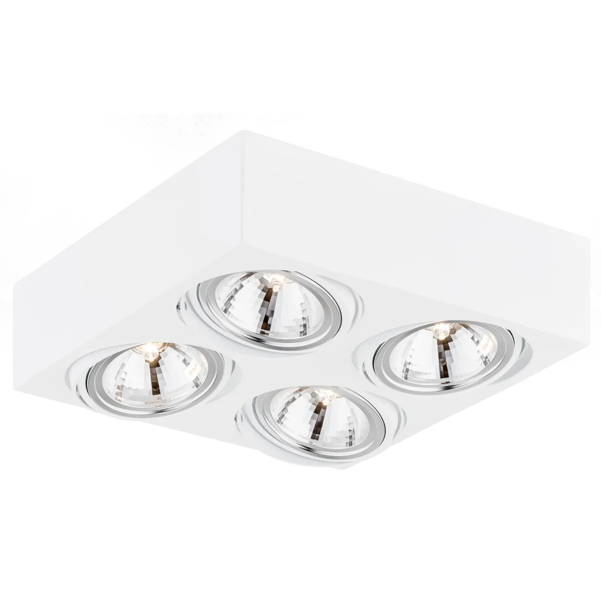 Plafon RODOS metalowy biały kwadratowy 30cm Plafon RODOS metalowy biały kwadratowy 30cm