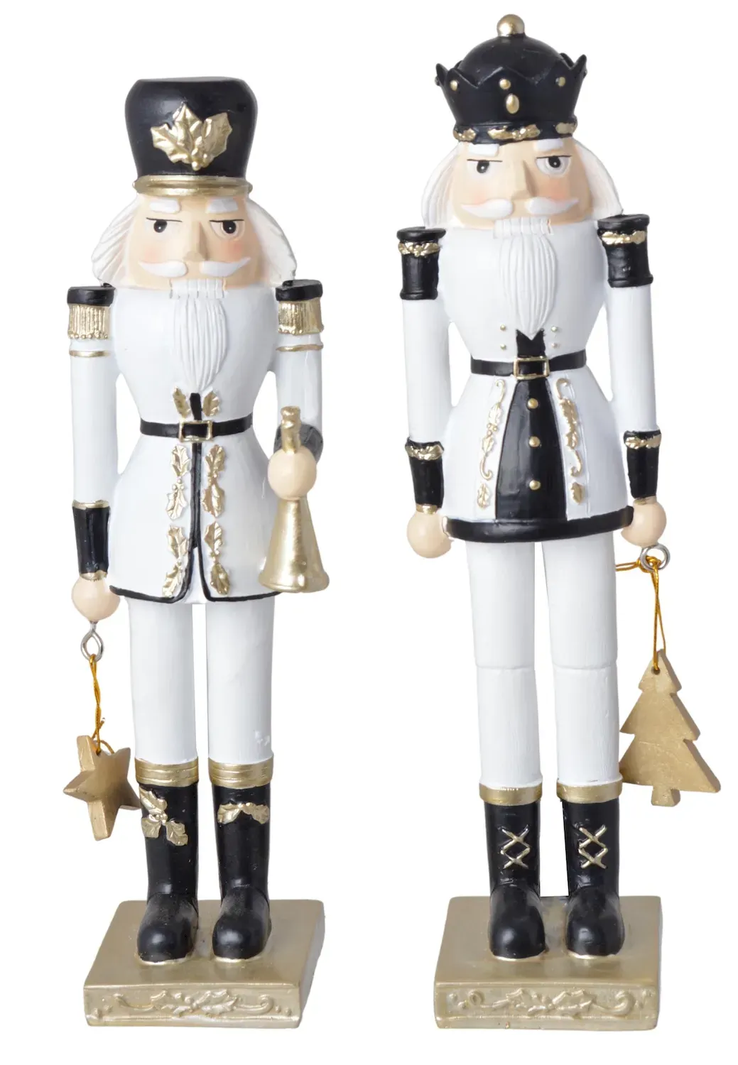 Dziadek do orzechów 2 sztuki 21 cm czarno-białe Dziadek do orzechów 2 sztuki 21 cm czarno-białe