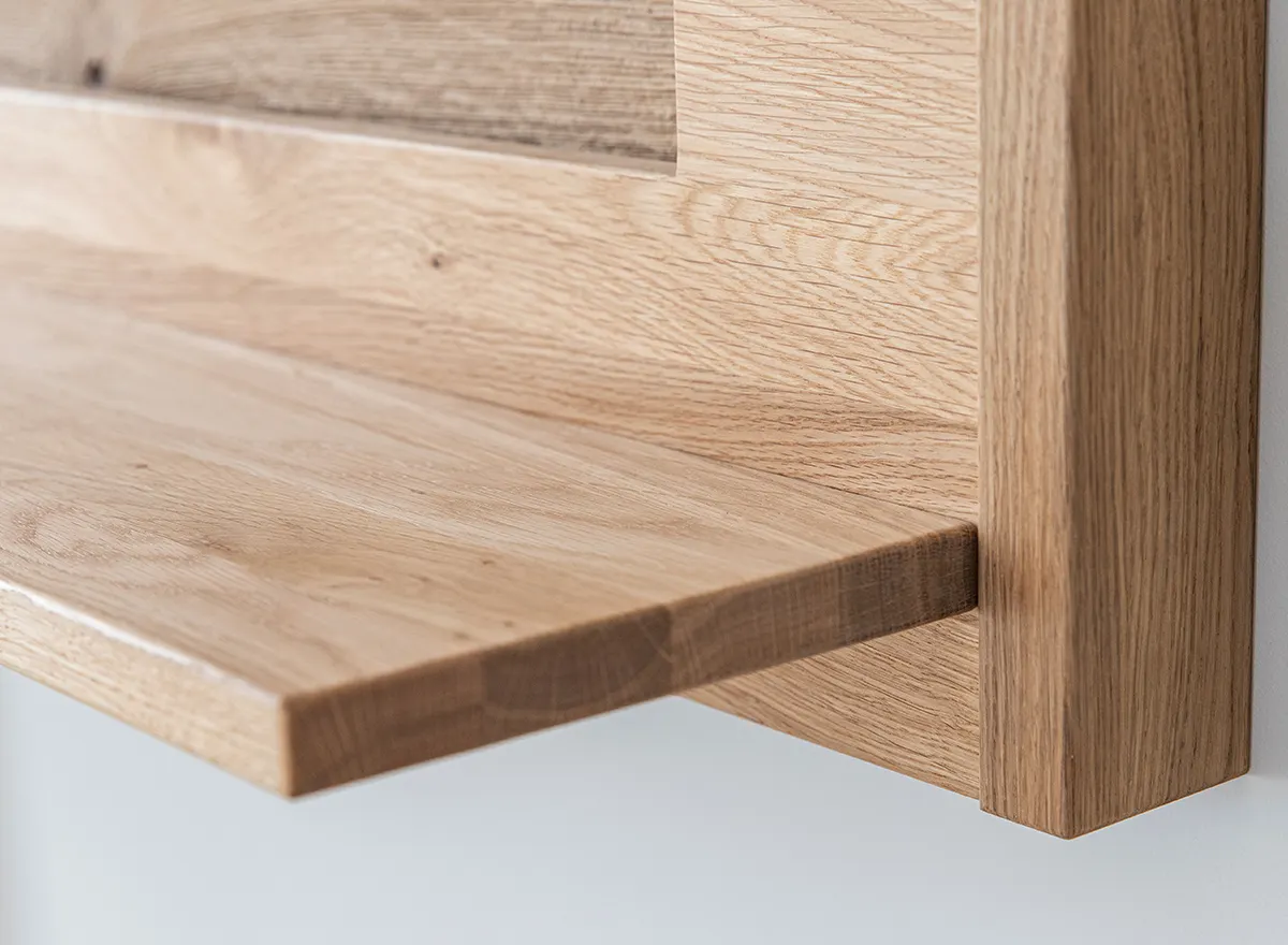 Półka wisząca DIVISIONE oświetlenie led 123 cm dąb olejowany - ZIDIV11