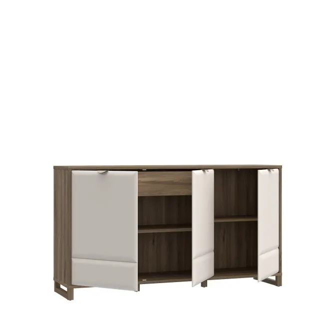 Komoda 3-drzwiowa z szufladą MAREDA dąb valencia - piaskowy - MAQK231-M966