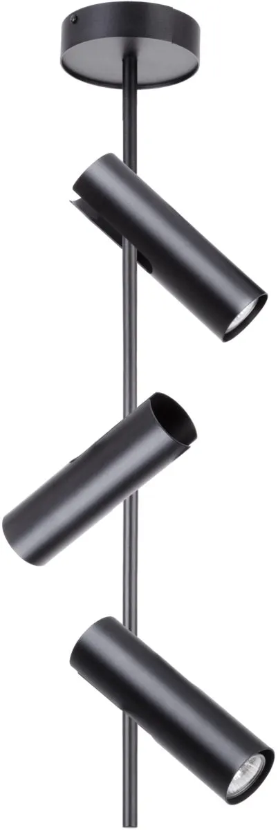 Plafon LEDA 3 reflektory czarne